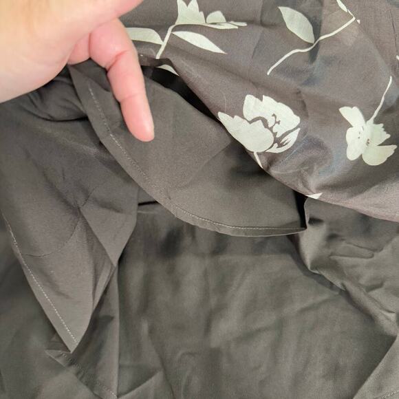 Charles Henry Floral Print Sleeveless Midi Sundress, Brown, L - Picture 6 of 8